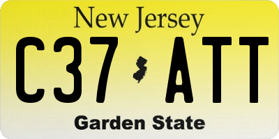 NJ license plate C37ATT