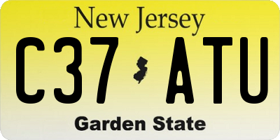 NJ license plate C37ATU