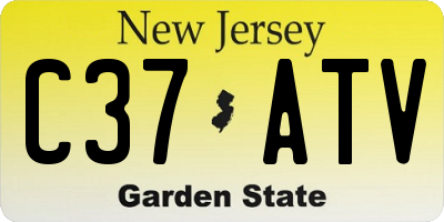 NJ license plate C37ATV