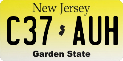 NJ license plate C37AUH
