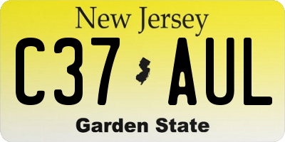 NJ license plate C37AUL