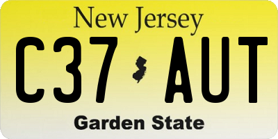 NJ license plate C37AUT