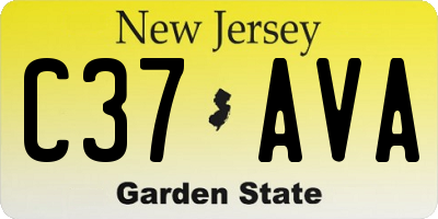 NJ license plate C37AVA
