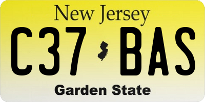 NJ license plate C37BAS