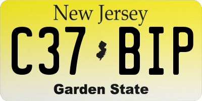 NJ license plate C37BIP