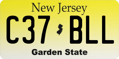 NJ license plate C37BLL