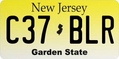 NJ license plate C37BLR