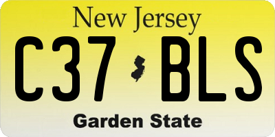 NJ license plate C37BLS