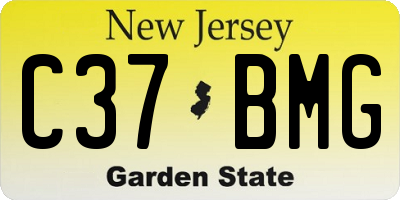 NJ license plate C37BMG