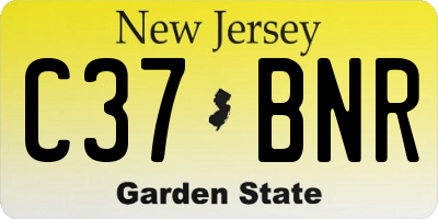 NJ license plate C37BNR