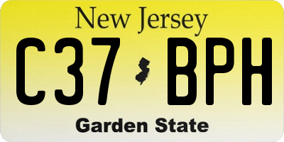 NJ license plate C37BPH