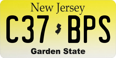 NJ license plate C37BPS