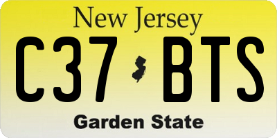 NJ license plate C37BTS