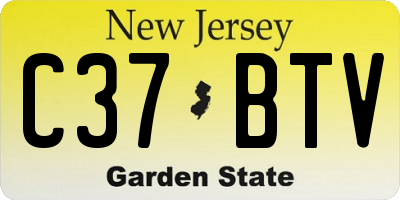 NJ license plate C37BTV