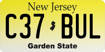 NJ license plate C37BUL