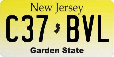 NJ license plate C37BVL