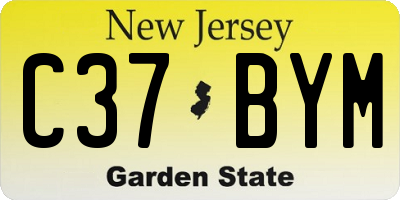 NJ license plate C37BYM