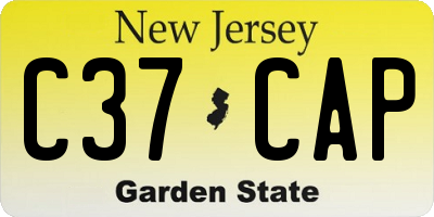NJ license plate C37CAP