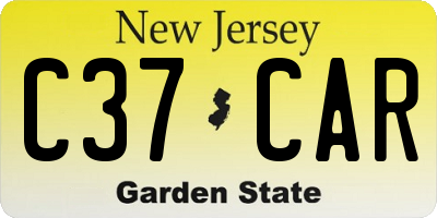NJ license plate C37CAR