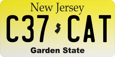 NJ license plate C37CAT