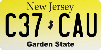 NJ license plate C37CAU