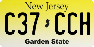 NJ license plate C37CCH