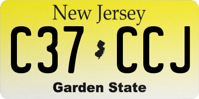 NJ license plate C37CCJ