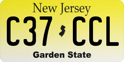 NJ license plate C37CCL