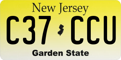 NJ license plate C37CCU