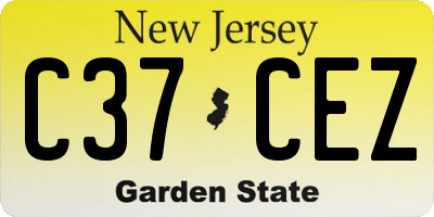 NJ license plate C37CEZ