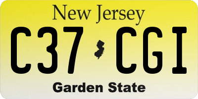 NJ license plate C37CGI