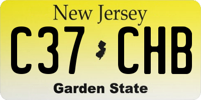 NJ license plate C37CHB
