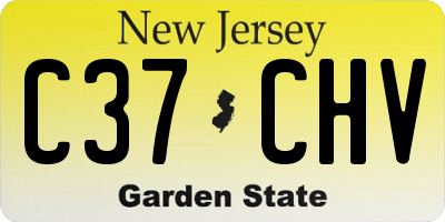 NJ license plate C37CHV