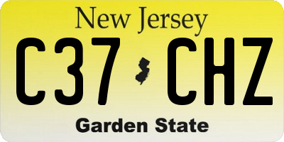 NJ license plate C37CHZ