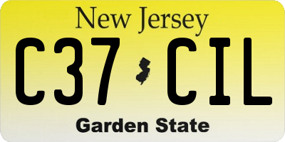 NJ license plate C37CIL