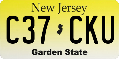 NJ license plate C37CKU