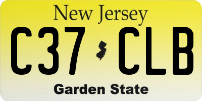 NJ license plate C37CLB