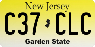 NJ license plate C37CLC