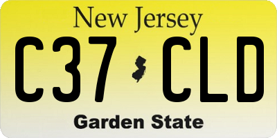 NJ license plate C37CLD