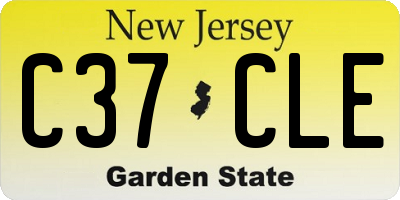 NJ license plate C37CLE