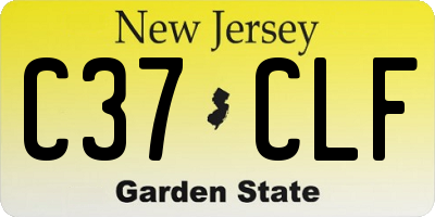 NJ license plate C37CLF