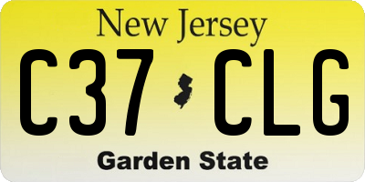 NJ license plate C37CLG