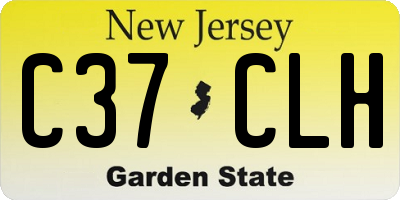 NJ license plate C37CLH
