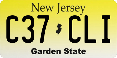 NJ license plate C37CLI