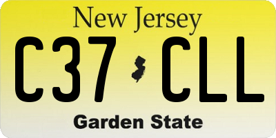 NJ license plate C37CLL