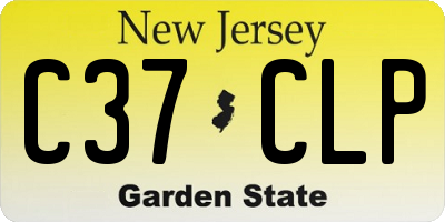 NJ license plate C37CLP