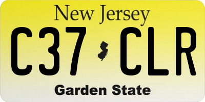 NJ license plate C37CLR