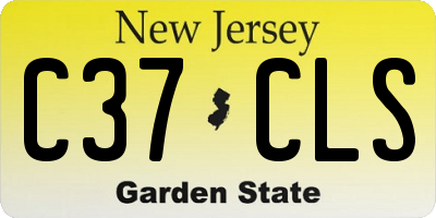 NJ license plate C37CLS