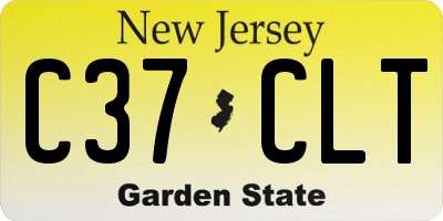 NJ license plate C37CLT