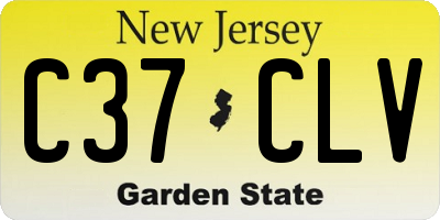 NJ license plate C37CLV